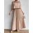 Women's Long Sleeve Hoodie Dress (S / M ONE SIZE) ITALIAN FASHION IMWA216095