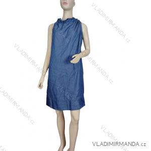 Women's Sleeveless Summer Denim Dress (S/M ONE SIZE) ITALIAN FASHION IMM24M5123