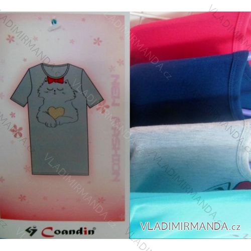 Shirts night short sleeve ladies cotton (m-2xl) COANDIN S2489E
