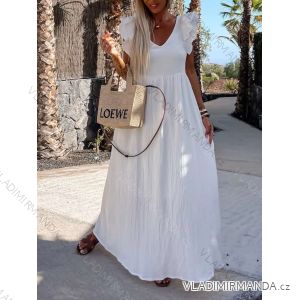 Women's Long Chiffon Short Sleeve Dress (S/M ONE SIZE) ITALIAN FASHION IMWGS231048