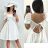 Women's Lace Cotton Short Sleeve Dress (S/M ONE SIZE) ITALIAN FASHION IMM23M7267