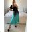 Women's Long Chiffon Short Sleeve Dress (S/M ONE SIZE) ITALIAN FASHION IMWGS231048 -   turquoise -   56/58