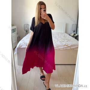 Women's Long Chiffon Short Sleeve Dress (S/M ONE SIZE) ITALIAN FASHION IMWGS231048