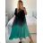 Women's Long Chiffon Short Sleeve Dress (S/M ONE SIZE) ITALIAN FASHION IMWGS231048 -   turquoise -   56/58