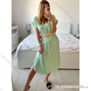 Women's Long Summer Short Sleeve Dress (S/M ONE SIZE) ITALIAN FASHION IM323111