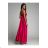 Women's Plus Size (42-46) Long Elegant Party Sleeveless Dress POLISH FASHION PMLBC23265-10 wine XS/S