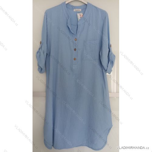 Short Sleeve Shirt Dress women (uni L-2XL) ITALIAN MODA IMS20002