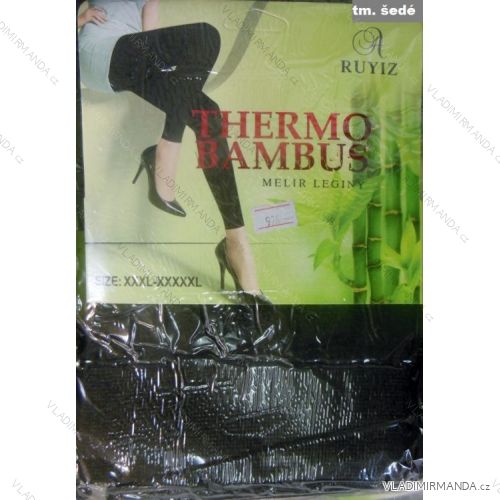 Leggings thermo warm bamboo ladies (l-5xl / gray) RUYIZ VA-926
