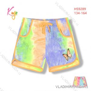 Kraťas shorts with sequins baby teen girl (98-128) KUGO K627