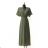 Women's Long Sleeve Summer Dress (S/M ONE SIZE) ITALIAN FASHION IMPES238990 zelená khaki