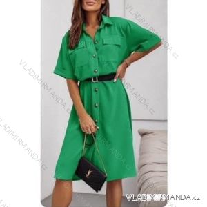 Women's Sleeveless Shirt Dress (S / MONE SIZE) ITALIAN FASHION IMD22304