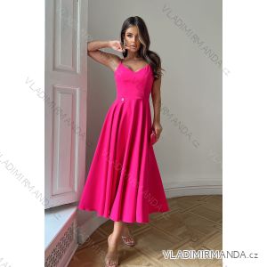 Women's Plus Size (42-46) Long Elegant Party Sleeveless Dress POLISH FASHION PMLBC23265-10