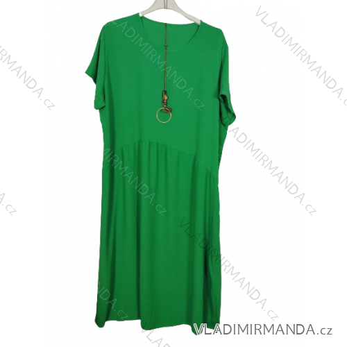 Shirt extended 3/4 long sleeve women's (L/XL/2XL ONE SIZE) ITALIAN FASHION IM423025 -   Green -   54/56/58