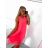 Women's Sleeveless Chiffon Dress (S/M/L ONE SIZE) ITALIAN FASHION IMD22494/DR white