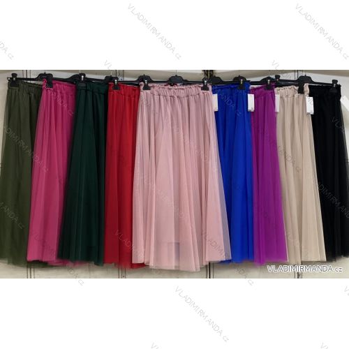 Women's Tulle Long Skirt (S/M/L ONE SIZE) ITALIAN FASHION IMC23061