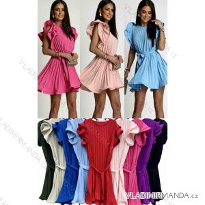 Women's Long Chiffon Short Sleeve Dress (S/M ONE SIZE) ITALIAN FASHION IMWGS231048