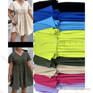 Women's Long Chiffon Short Sleeve Dress (S/M ONE SIZE) ITALIAN FASHION IMWGS231048