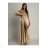 Women's Plus Size (42-46) Long Elegant Party Sleeveless Dress POLISH FASHION PMLBC23265-10 36/38 Golden