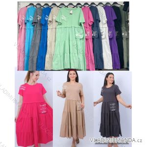 Women's Long Chiffon Short Sleeve Dress (S/M ONE SIZE) ITALIAN FASHION IMWGS231048