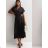 Women's Long Chiffon Short Sleeve Dress (S/M ONE SIZE) ITALIAN FASHION IMWGS231048