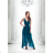 Women's Long Elegant Strapless Party Dress (SL) FRENCH FASHION FMPEL23CONSTANCE M Light blue