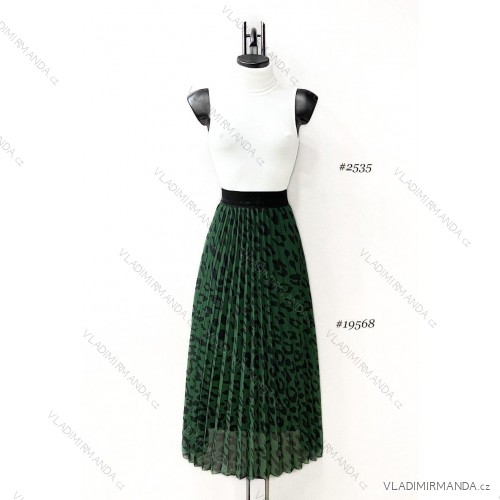 Women's Long Sleeve Summer Dress (S/M ONE SIZE) ITALIAN FASHION IMPES238990 dark green 