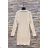 Women's Long Sleeve Summer Dress (S/M ONE SIZE) ITALIAN FASHION IMPES238990 beige 