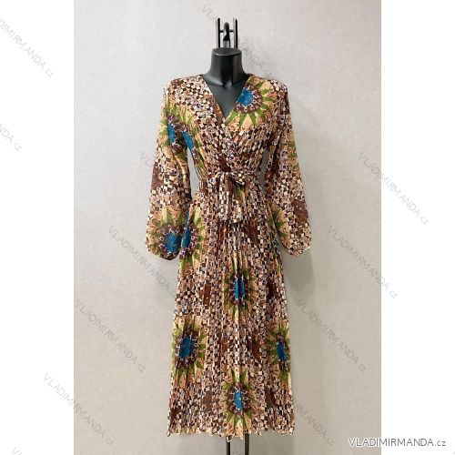 Women's Long Sleeve Summer Dress (S/M ONE SIZE) ITALIAN FASHION IMPES238990