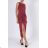 Women's Long Sleeve Summer Dress (S/M ONE SIZE) ITALIAN FASHION IMPES238990 vínová bordo