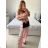 Women's T-Shirt Short Sleeve (S / M / L ONE SIZE) ITALIAN FASHION IMWC222158 beige S / M