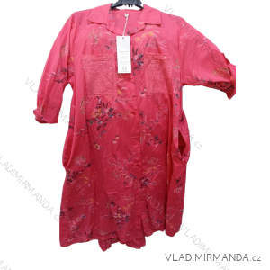 Women's Plus Size Short Sleeve Dress (XL/2XL/3XL ONE SIZE) ITALIAN FASHION IMN23001