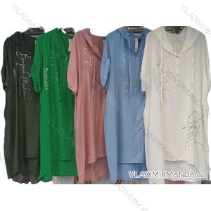 Shirt 3/4 sleeve ladies strip (4XL/5XL ONE SIZE) ITALSKÁ MÓDA IM422026