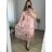 Women's Long Sleeve Shirt Dress (S/M ONE SIZE) ITALIAN FASHION IMWD232607 -   dark pink -   50/52