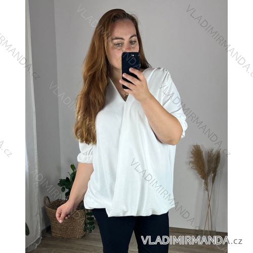 Shirt extended 3/4 long sleeve women's (L/XL/2XL ONE SIZE) ITALIAN FASHION IM423025