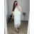 Long Dress With Sweater Women Plus Size (50-58) ITALIAN FASHION IMWEC24027 -   white -   46/48