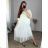 Long Dress With Sweater Women Plus Size (50-58) ITALIAN FASHION IMWEC24027 -   white -   46/48