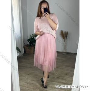 Long Dress With Sweater Women Plus Size (50-58) ITALIAN FASHION IMWEC24027