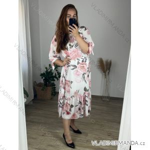 Long Carmen Long Sleeve Dress Women Plus Size (50-58) ITALIAN FASHION IMWEC24026