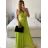 Women's Long Party Elegant Summer Sleeveless Dress (S/M ONE SIZE) ITALIAN FASHION IMPSH233584 Pink S/M