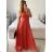 Women's Long Party Elegant Summer Sleeveless Dress (S/M ONE SIZE) ITALIAN FASHION IMPSH233584 Pink S/M