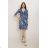 Women's Long Sleeve Summer Dress (S/M ONE SIZE) ITALIAN FASHION IMPES238990 turquoise S / M