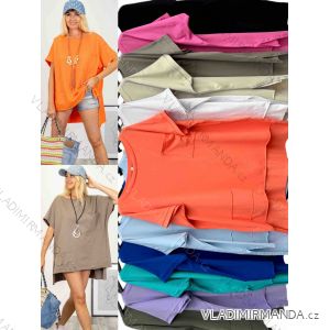 Tunic with Pendant Long Sleeve Women's Plus Size (3XL/4XL ONE SIZE) ITALIAN FASHION IMWT23209