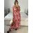 Šaty košilové dlouhý rukáv dámské (S/M ONE SIZE) ITALSKÁ MODA IMB22500 -   red -   L/XL
