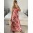 Šaty košilové dlouhý rukáv dámské (S/M ONE SIZE) ITALSKÁ MODA IMB22500 -   red -   L/XL