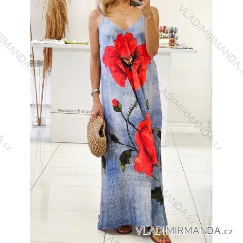 Women's Long Chiffon Short Sleeve Dress (S/M ONE SIZE) ITALIAN FASHION IMWGS231048