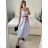 Women's Striped Sleeveless Long Linen Shirt Dress (Uni S/M) ITALIAN FASHION IMM24BR8444R/DUR S/M Blue