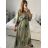 Women's Long Sleeve Summer Shirt Dress (S/M/L ONE SIZE) INDIAN FASHION IMWY23123