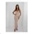 Women's Plus Size (42-46) Long Elegant Party Sleeveless Dress POLISH FASHION PMLBC23265-10 beige XS/S