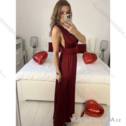 Women's Strapless Long Party Dress (S/M ONE SIZE) ITALIAN FASHION IMPSH245192