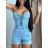 Women's short denim jumpsuit (S/M ONE SIZE) ITALIAN FASHION IMM24M8759